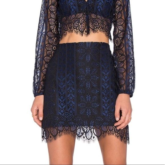 For Love and Lemons Dresses & Skirts - For Love and Lemons Lyla Lace Mini Skirt Small
